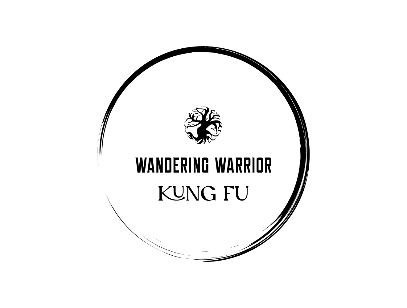 Logo of Wandering Warrior Kung Fu, a traditional Northern Shaolin Kung Fu school in Glasgow, Scotland